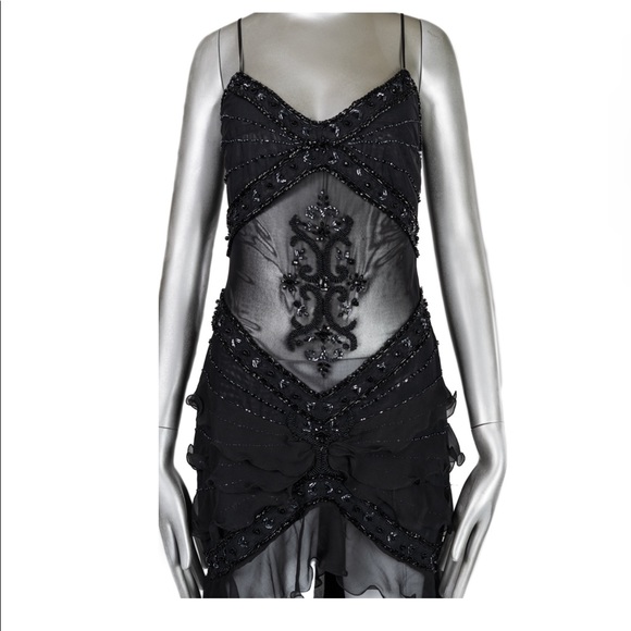 🛑SOLD🛑Just Cavalli dark fairy grunge elegant bead dress - Picture 5 of 7